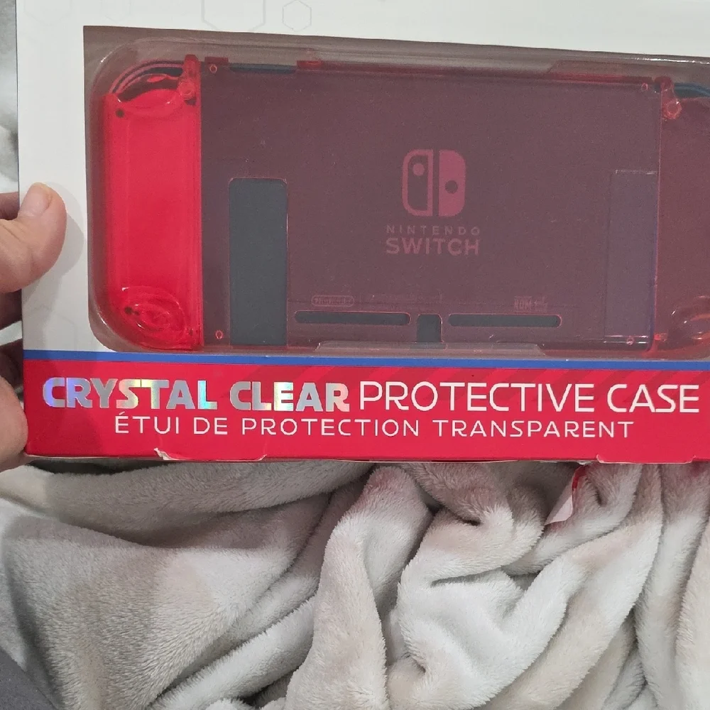 Nintendo Transparent Red Protective Case for Handheld Console